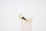 9ct Gold Girls Signet Ring with Blue Topaz