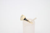 9ct Gold Girls Signet Ring with Blue Topaz