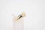 9ct Gold Girls Signet Ring with Blue Topaz