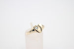 9ct Gold Girls Signet Ring with Blue Topaz