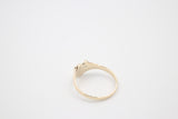 9ct Gold Girls Signet Ring with Blue Topaz