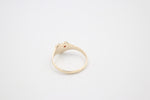 9ct Gold Girls Signet Ring with Garnet