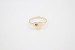 9ct Gold Girls Signet Ring with Citrine