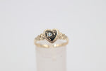 9ct Gold Girls Signet Ring with sapphire