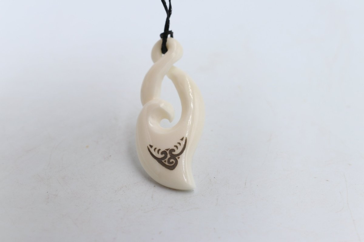 Bone Double Twist Pendant - BC002