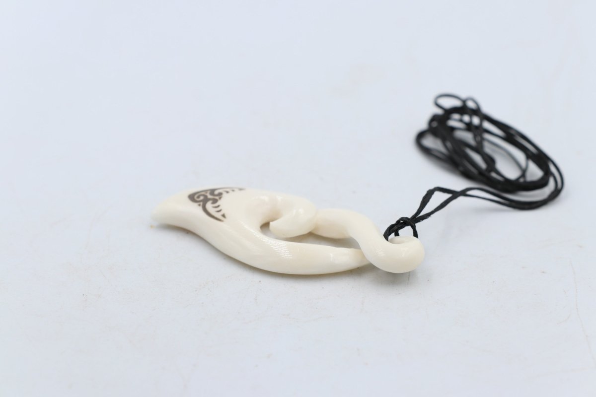 Bone Double Twist Pendant - BC002