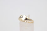 9ct Gold Girls Signet Ring with Diamond