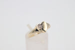 9ct Gold Girls Signet Ring with Diamond