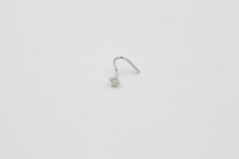 9ct White Gold Genuine Diamond Nose Stud 0.01ct