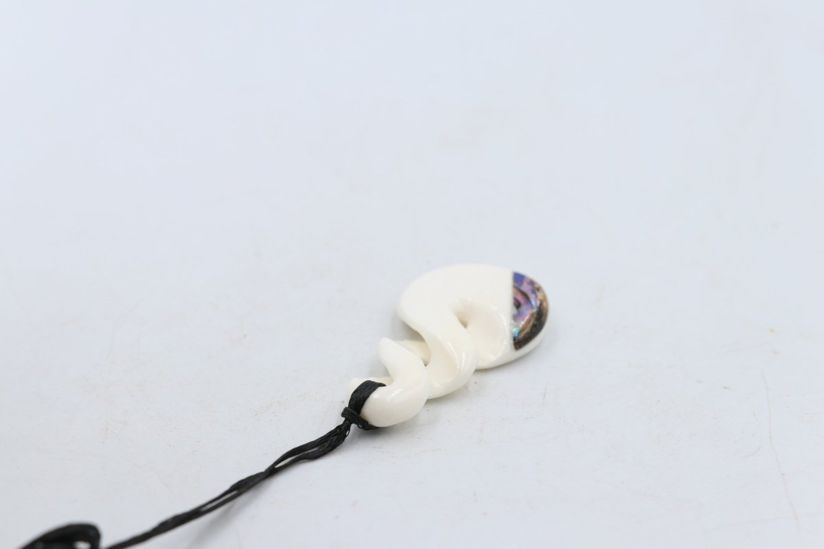Bone Double Twist Pendant - BC002
