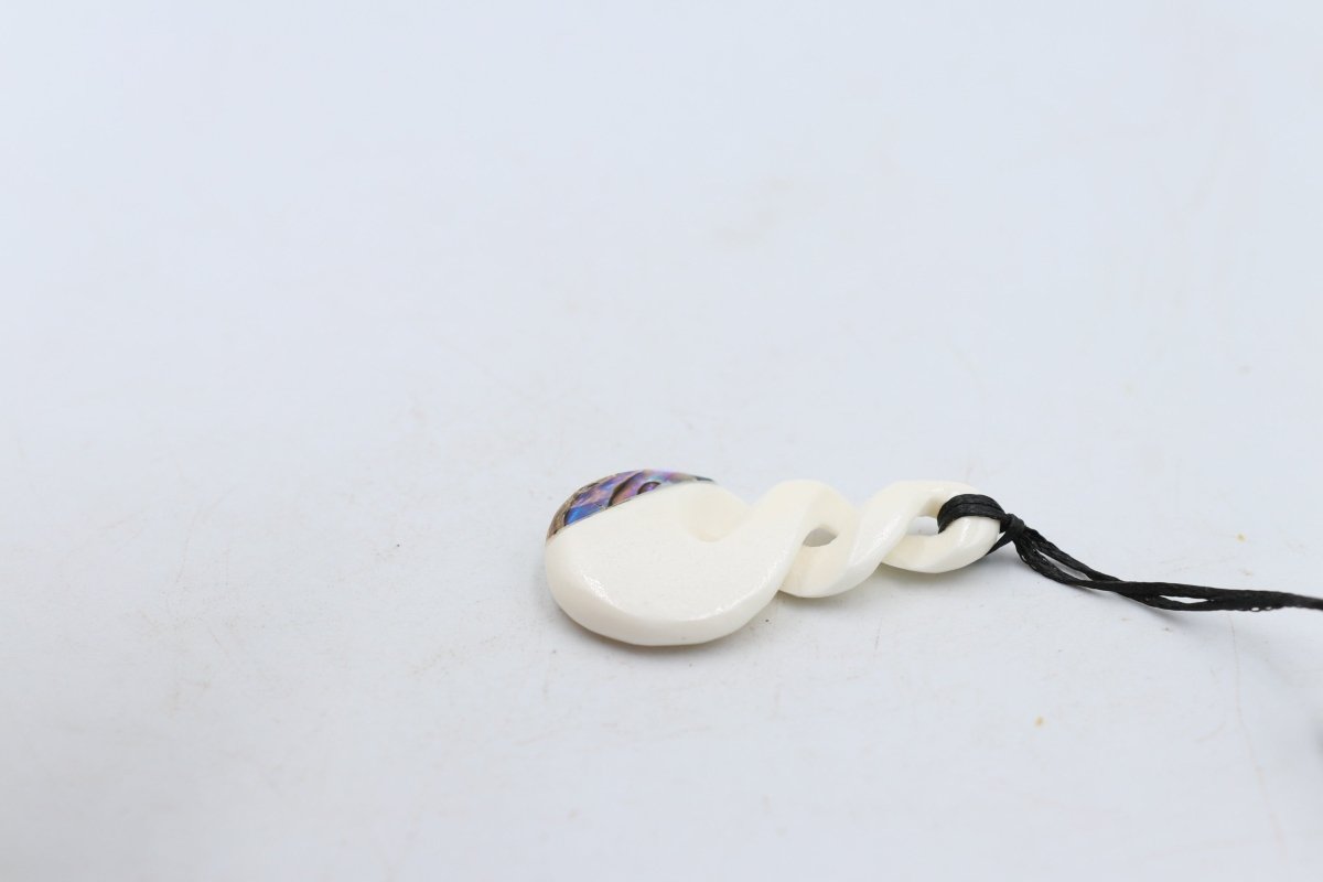 Bone Double Twist Pendant - BC002
