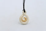 Bone Single Twist with Koru Pendant - BC085