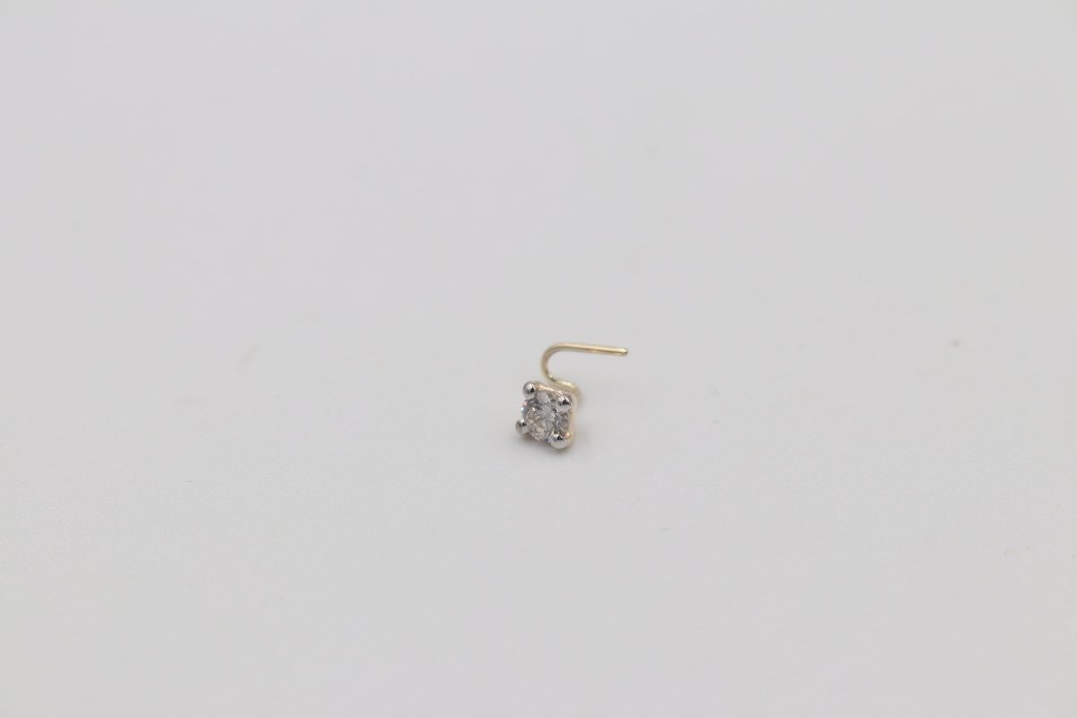 9ct Gold Genuine Diamond Nose Stud  0.14ct Diamond