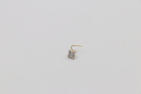 9ct Gold Genuine Diamond Nose Stud  0.16 Diamond