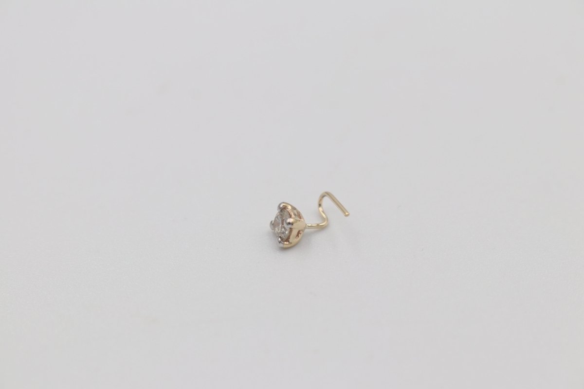 9ct Gold Genuine Diamond Nose Stud  0.14ct Diamond