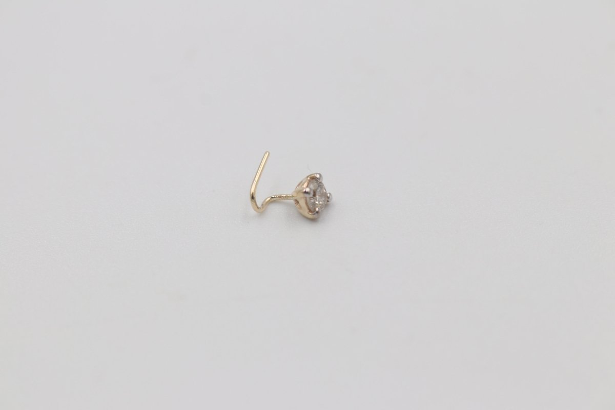 9ct Gold Genuine Diamond Nose Stud  0.14ct Diamond