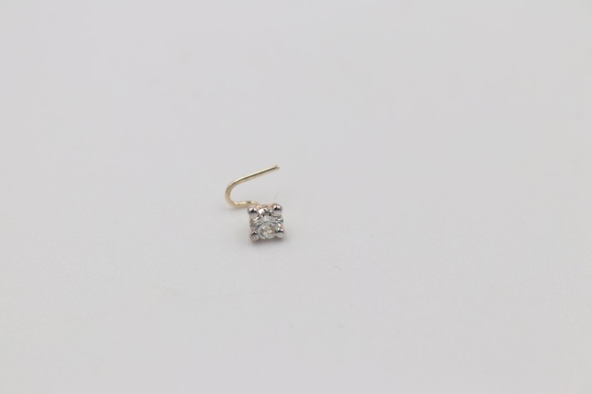 9ct Gold Genuine Diamond Nose Stud  0.14ct Diamond