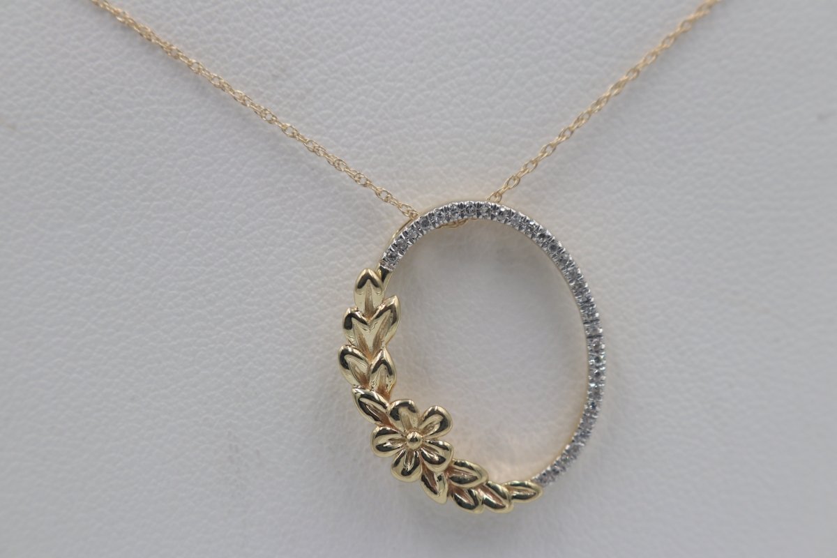10ct Gold Diamond set Pendent