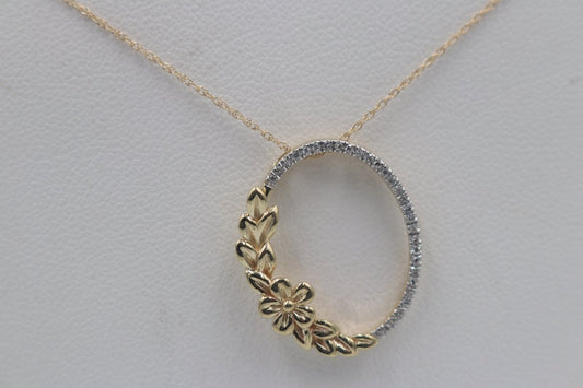 10ct Gold Diamond set Pendent