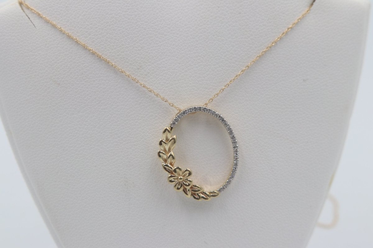 10ct Gold Diamond set Pendent