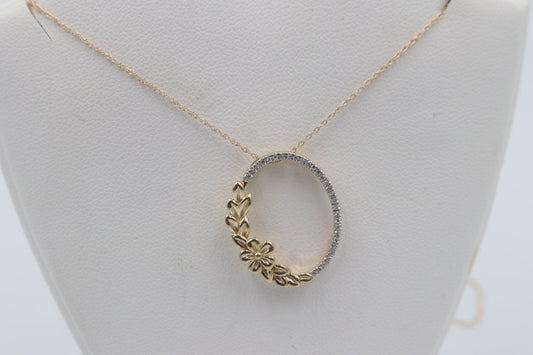 10ct Gold Diamond set Pendent