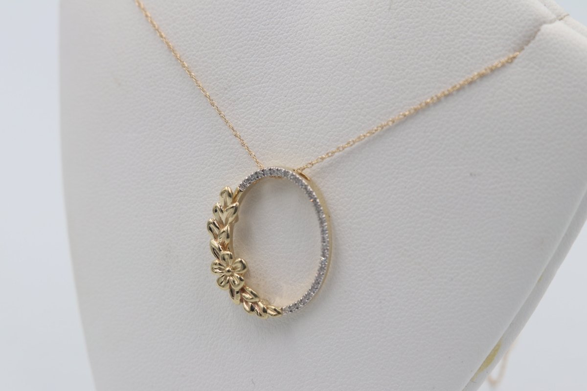 10ct Gold Diamond set Pendent