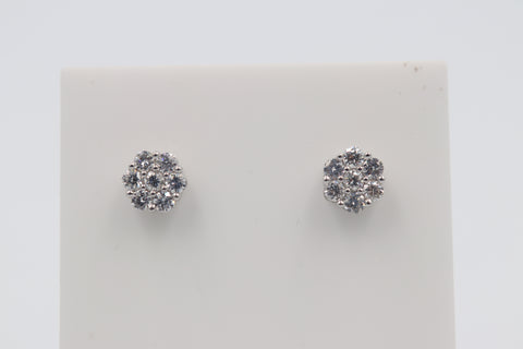 10K Gold Diamond Studs TDW 1.00ct