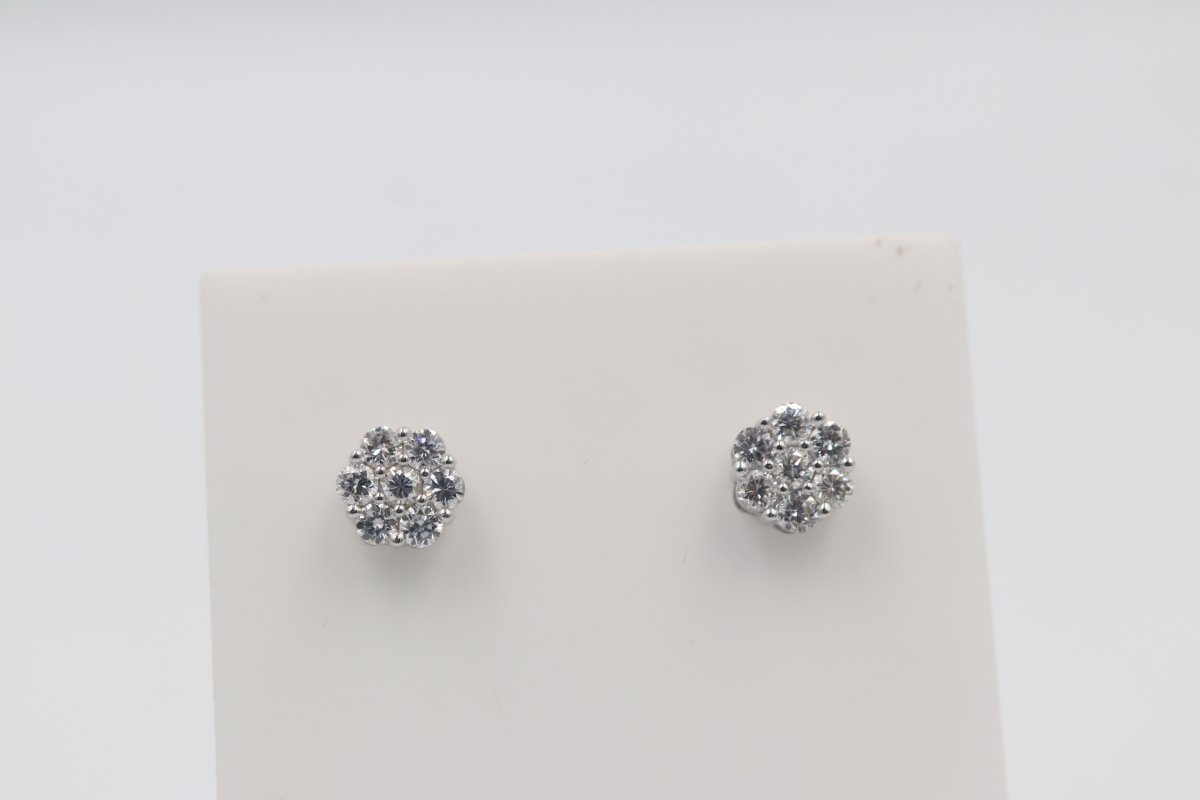 10K Gold Diamond Studs TDW 1.00ct