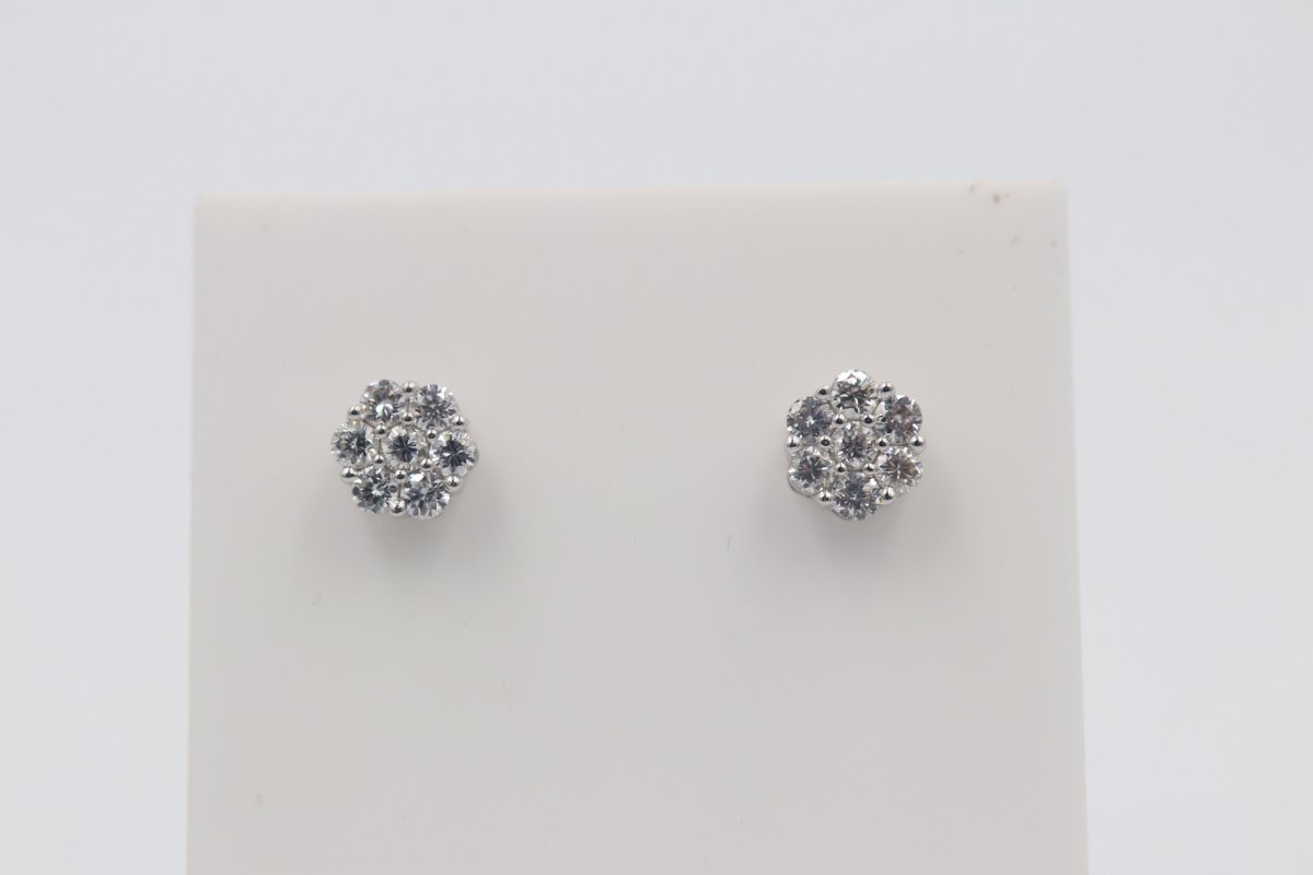 10K Gold Diamond Studs TDW 1.00ct