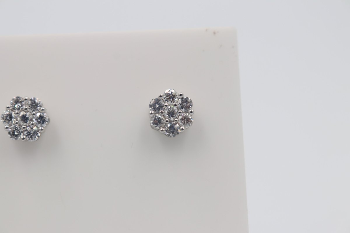 10K Gold Diamond Studs TDW 1.00ct