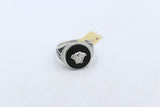 Stg Silver Mens Ring with CZs