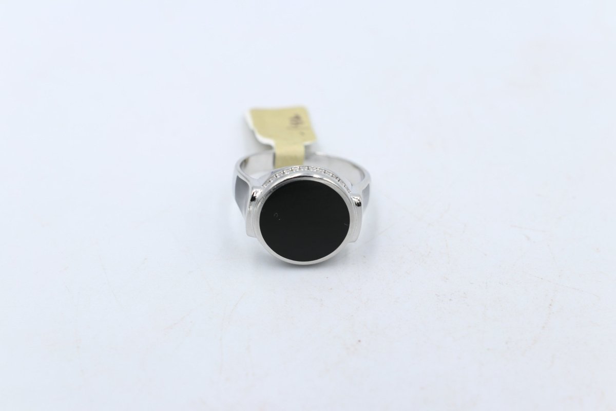 Stg Silver Mens Ring with CZs