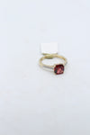 9ct Gold Garnet & Diamond ring DA45GAR