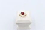 9ct Gold Garnet & Diamond ring DA45GAR