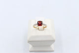 9ct Gold Garnet & Diamond ring DA45GAR