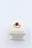 9ct Gold Garnet & Diamond ring DA45GAR