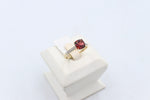 9ct Gold Garnet & Diamond ring DA45GAR