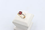 9ct Gold Garnet & Diamond ring DA45GAR