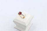 9ct Gold Garnet & Diamond ring DA45GAR