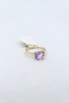 9ct Gold Amethyst And Diamond ring
