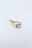 9ct Gold Amethyst And Diamond ring