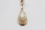 9ct Gold Tear Drop Filigree Pendent