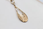 9ct Gold Tear Drop Filigree Pendent