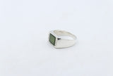 Stg Silver Ring with New Zealand Greenstone 311ALX