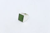 Stg Silver Ring with New Zealand Greenstone 331ALX