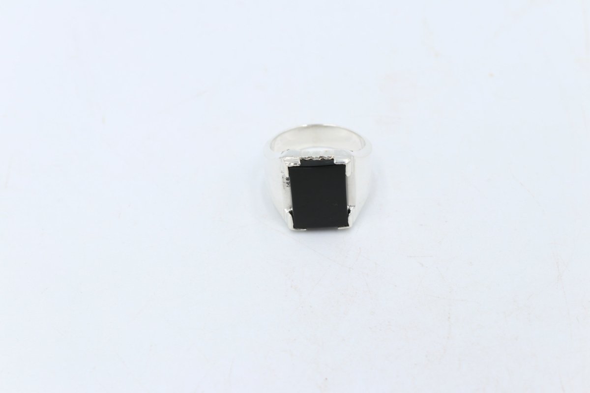 Stg Silver Ring with Onyx 439ALX
