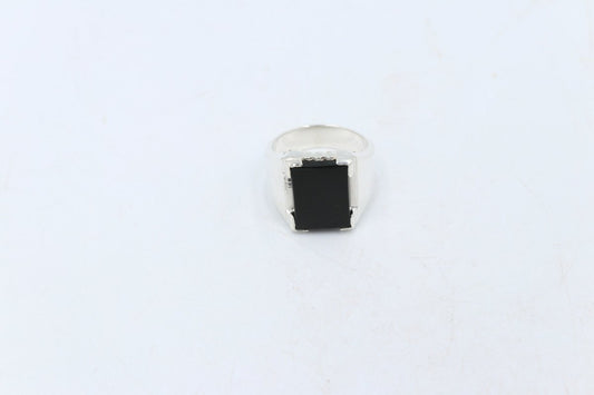 Stg Silver Ring with Onyx 439ALX