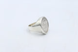 Stg Silver Heavy New Zealand Shilling Coin Ring
