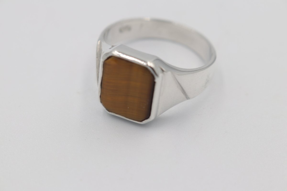 Stg Silver Mens Tigers Ring