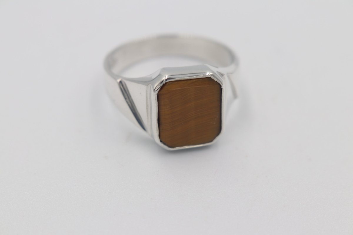 Stg Silver Mens Tigers Ring